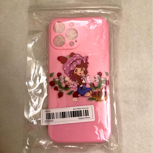 Strawberry Shortcake Phone Case w/Beaded Lanyard - Picture 2 of 15